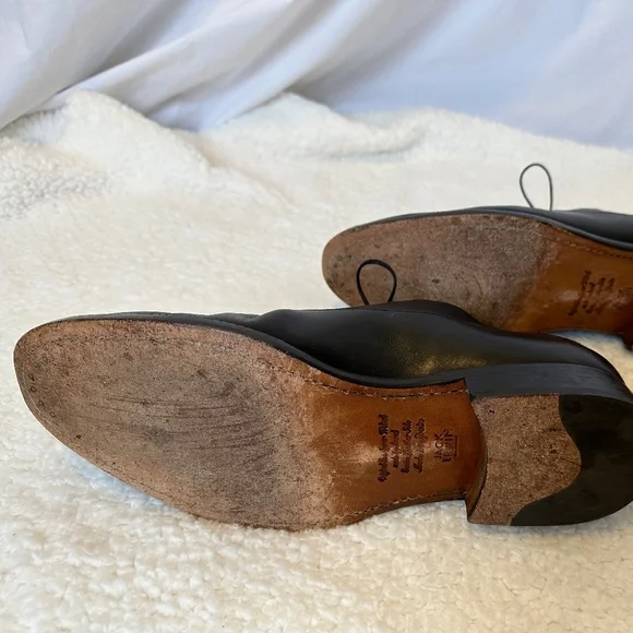 Jack Erwin Made by Hand Leather Black Oxford Shoe Size 11 - Picture 4 of 9